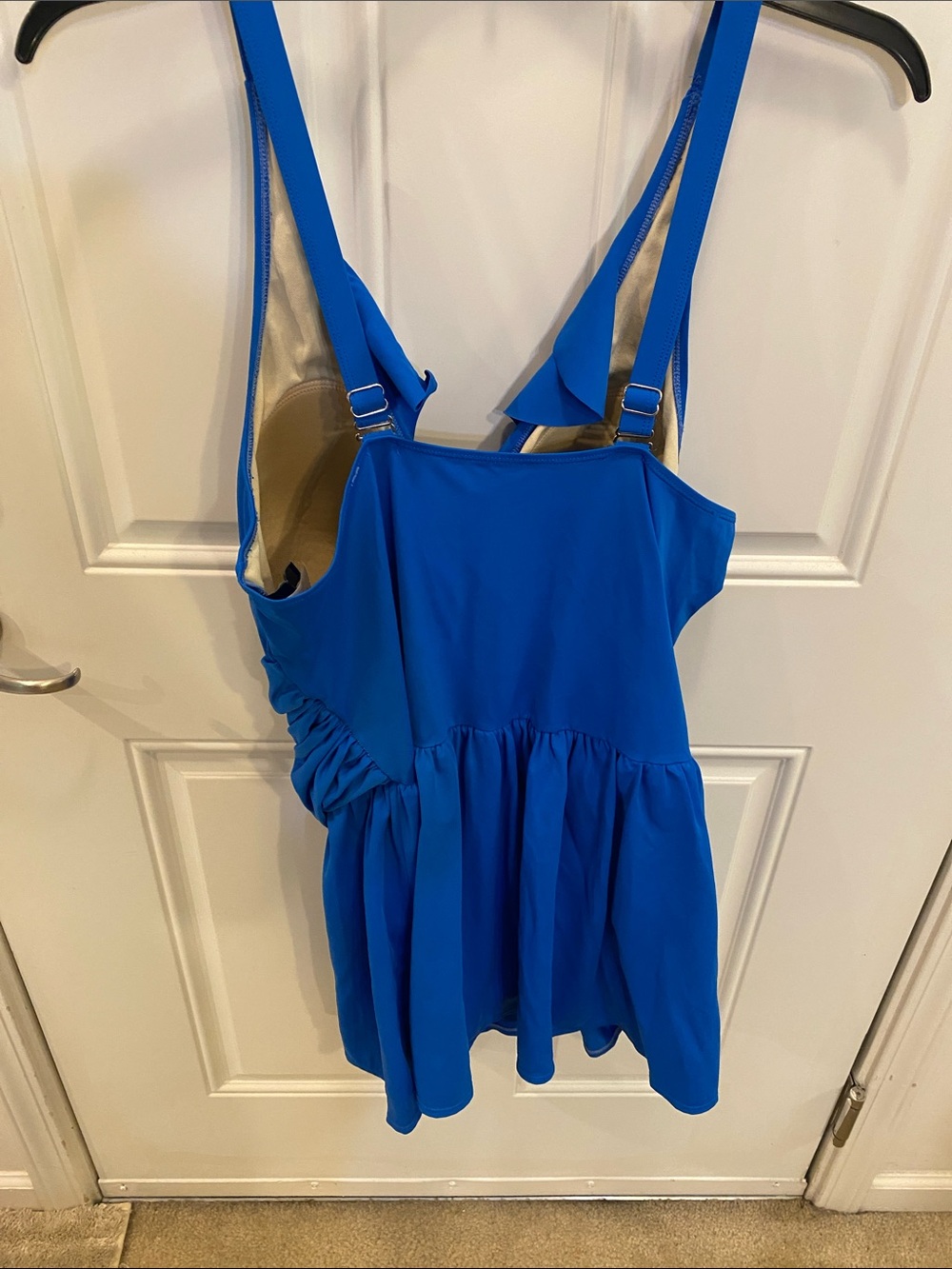 Blue Ruffle One-Piece Swimdress - Picture 2 of 3